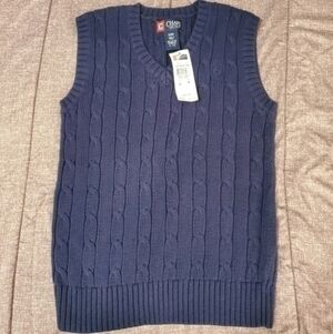 Chaps kids blue knitted vest